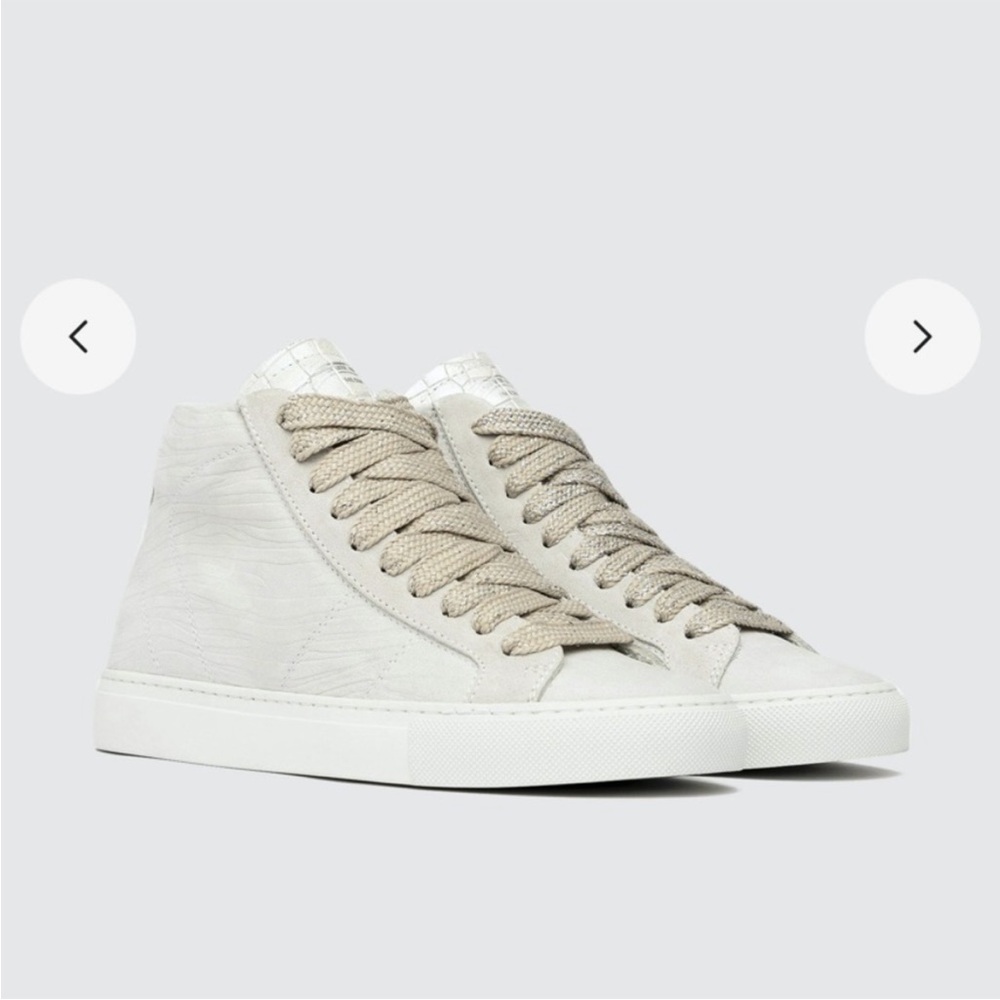 P448 Star White Zebra Hightop Sneaker size 40 US 9